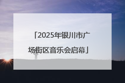 2025年银川市广场街区音乐会启幕