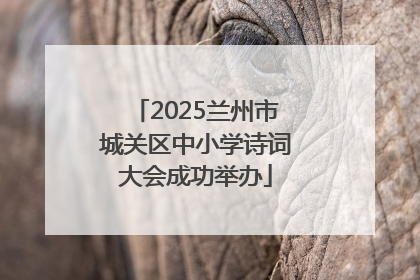 2025兰州市城关区中小学诗词大会成功举办