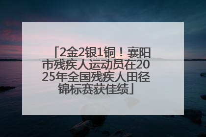 2金2银1铜！襄阳市残疾人运动员在2025年全国残疾人田径锦标赛获佳绩