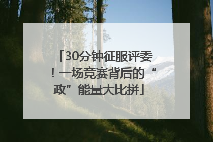 30分钟征服评委！一场竞赛背后的“政”能量大比拼