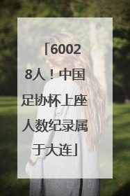 60028人！中国足协杯上座人数纪录属于大连