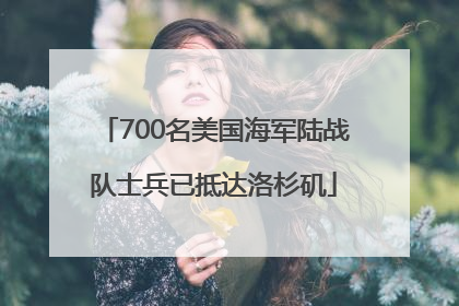700名美国海军陆战队士兵已抵达洛杉矶