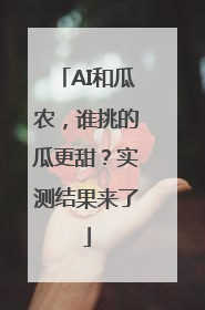AI和瓜农，谁挑的瓜更甜？实测结果来了