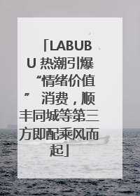 LABUBU 热潮引爆 “情绪价值” 消费，顺丰同城等第三方即配乘风而起